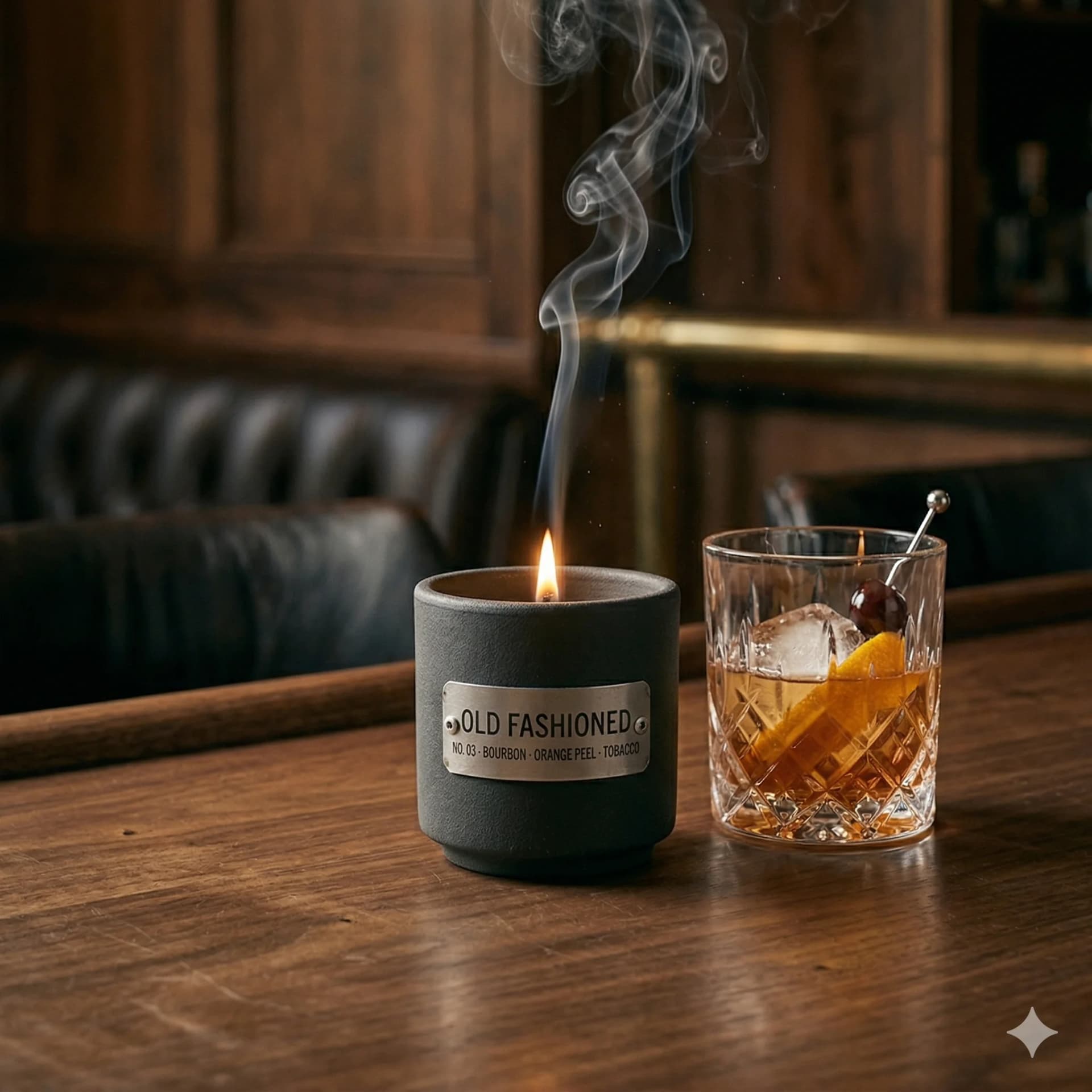 Old Fashioned — No. 03 · bourbon, orange peel, tobacco